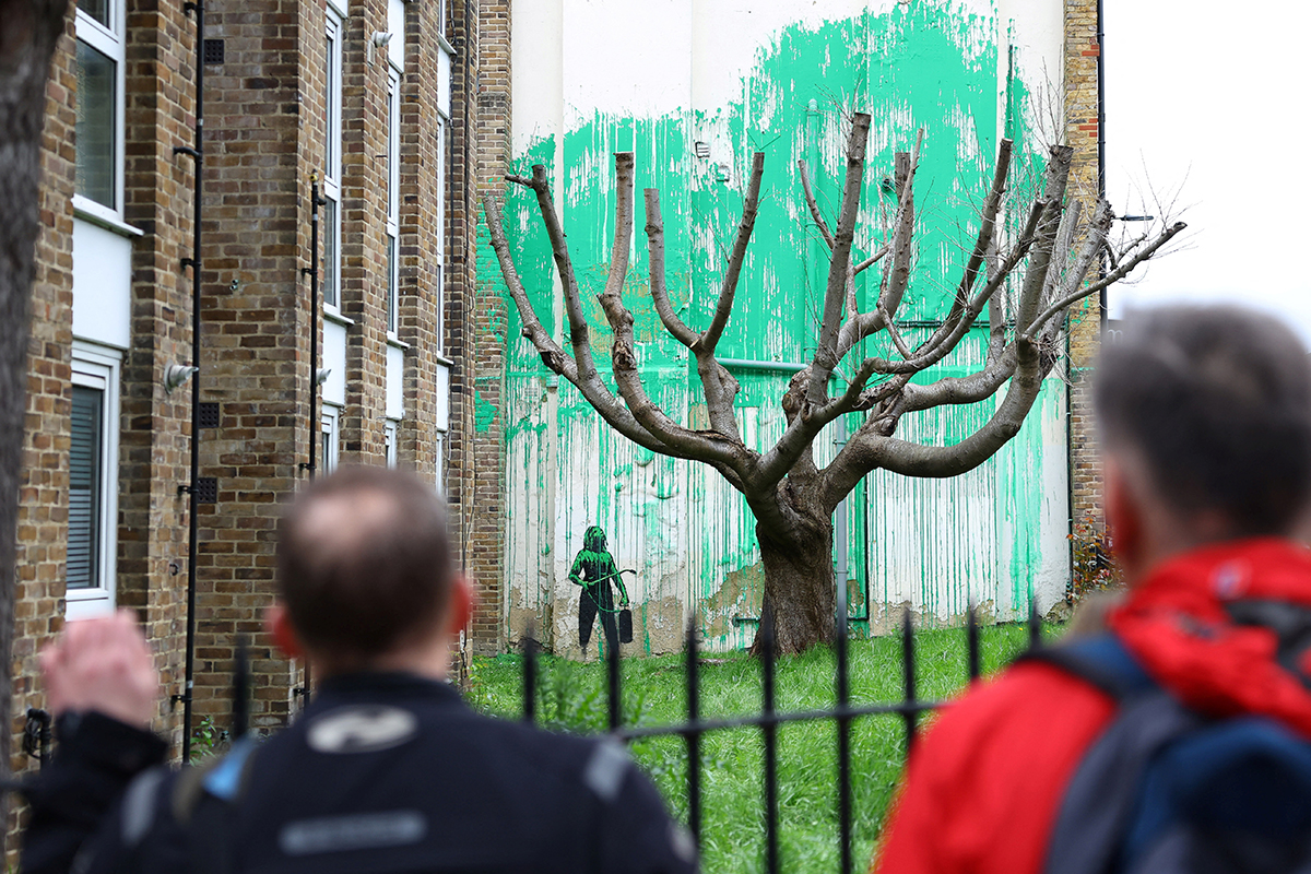 New Banksy Mural Depicting Foliage Of Trees Appeared In North London