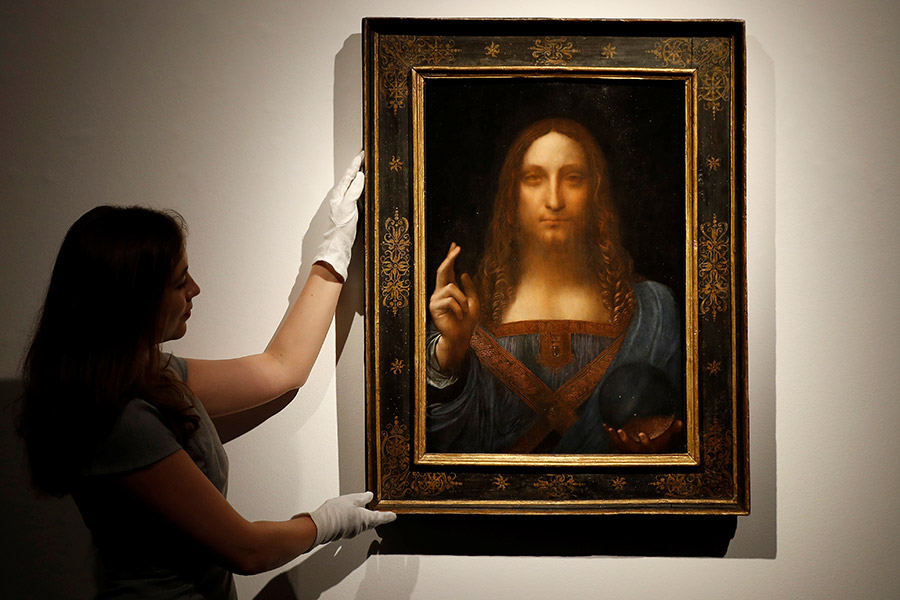 Картина Леонардо да Винчи «Спаситель мира» продана с аукциона за 450  миллионов долларов