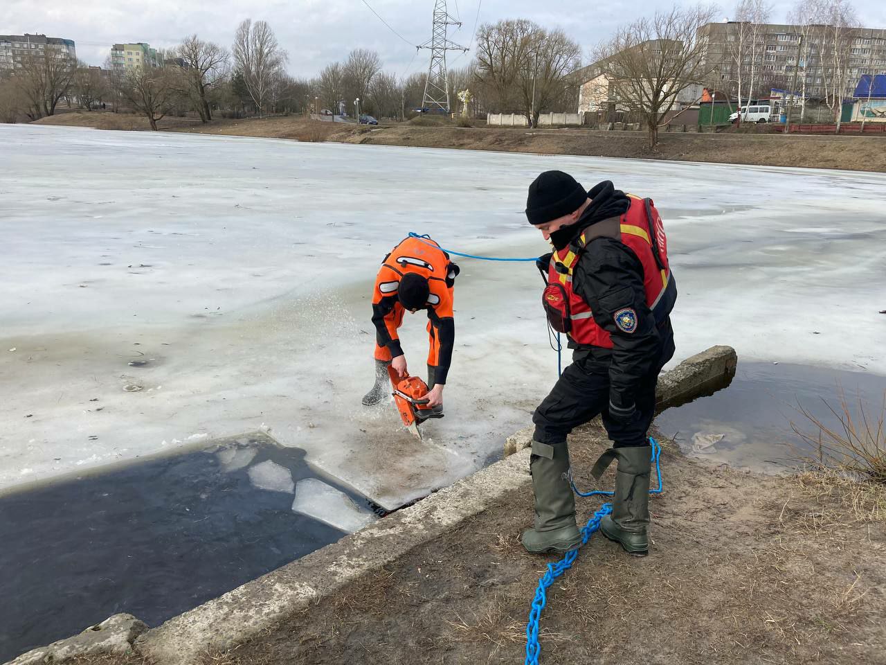 В Гомеле перекрыли водопропускную трубу для защиты от паводка