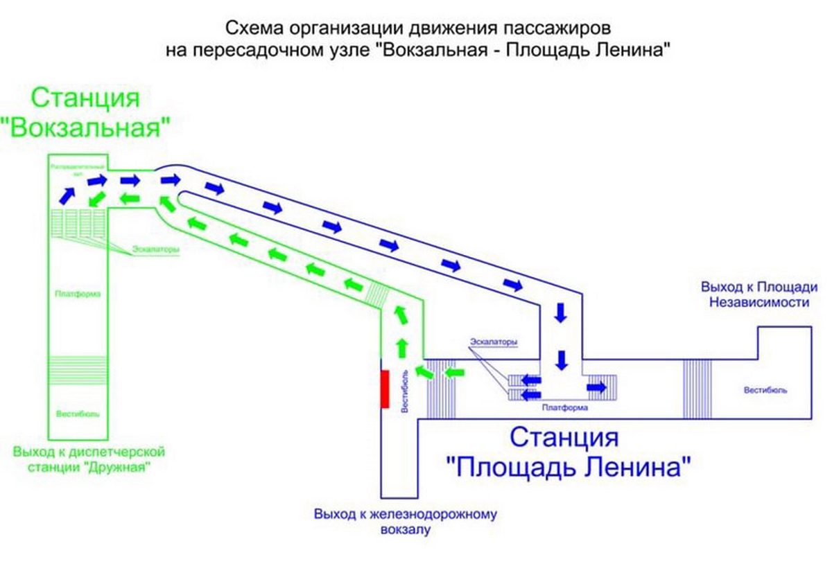 Схема минского вокзала