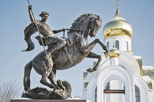 Памятники культуры в городах золотого кольца. Памятник Георгию Победоносцу в Иваново. Иваново золотое кольцо памятник.