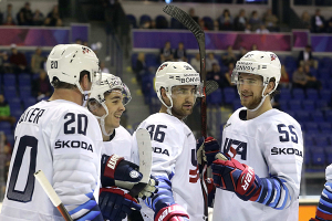 Сборная США одержала на ЧМ по хоккею четвертую победу подряд, разгромив датчан