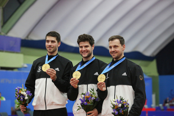 Сборная Германии по настольному теннису выиграла золото в мужском командном турнире
