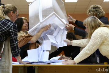 Фотофакт. Как идет подсчет голосов на одном из участков в Гомеле