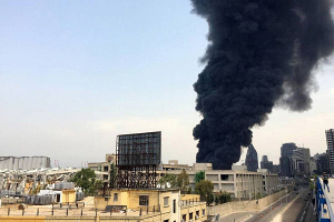 В порту Бейрута вспыхнул сильный пожар