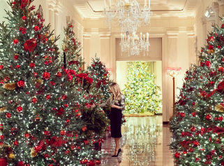 Мелания Трамп показала рождественский декор Белого дома