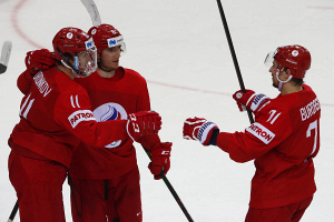 Сборная России обыграла датчан в матче чемпионата мира по хоккею