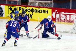 Шведы одержали волевую победу над командой Великобритании на ЧМ по хоккею