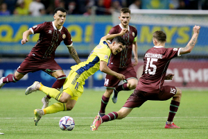 Сборная Беларуси проиграла команде Казахстана в поединке Лиги наций УЕФА