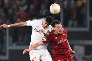 «Рома» добилась минимальной победы над «Байером» в первой игре 1/2 финала Лиги Европы