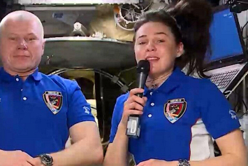 Первая белорусская космонавтка Марина Василевская с МКС пообщалась со студентами БГУ