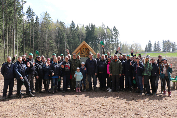Белорусские дипломаты высадили саженцы сосен и елей в Смолевическом лесничестве