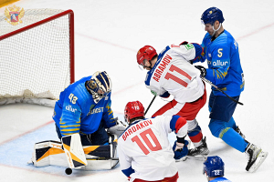 Россияне обыграли сборную Казахстана в первом матче международного турнира по хоккею в Астане
