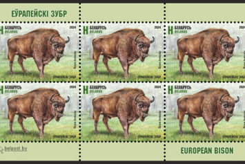 Две почтовые марки из серии «Европейский зубр» выпустило в обращение Минсвязи