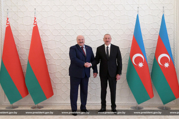 В резиденции «Загульба» началась официальная встреча Лукашенко и Алиева