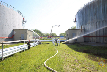 В Минске на ТЭЦ-4 МЧС провело учения по тушению пожаров 