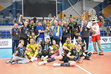 «Шахтер» и «Минчанка» пополнили коллекцию очередными золотыми медалями чемпионата Беларуси по волейболу