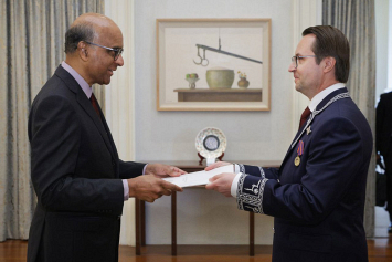 Посол Беларуси в Индонезии и Сингапуре вручил верительные грамоты Президенту Республики Сингапур