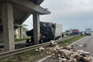 В Пуховичском районе грузовик въехал в опорное сооружение моста – водитель скончался на месте