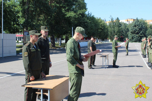 Военнообязанные, призванные на сборы, приняли присягу в 120-й отдельной гвардейской механизированной бригаде