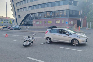 В Минске произошло ДТП с участием мотоцикла и автомобиля 