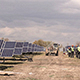 Solar battery as large as 60 football fields