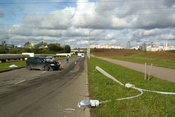 В Минске водитель умер за рулем и врезался в столб