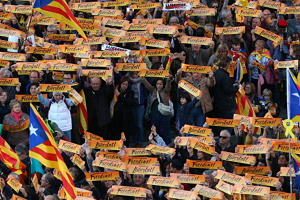 Митинг в Барселоне собрал 750 тысяч сторонников независимости Каталонии (видео)