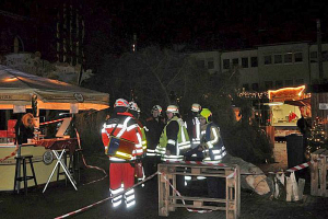 15-метровая новогодняя елка упала на людей в Германии 