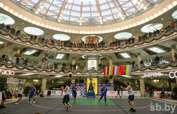 В Минске в необычном антураже состоялся первый международный турнир по баскетболу 3х3