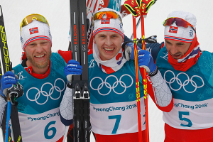 Мужской скиатлон на Олимпиаде: пьедестал полностью норвежский, Долидович не финишировал