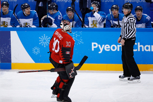Хоккей. Сборная Канады минимально одолела финнов и пробилась в полуфинал Игр