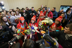Белорусские олимпийцы вернулись домой