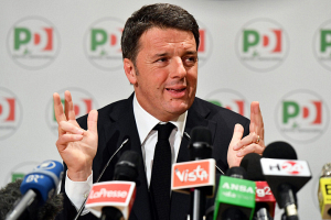 Ренци официально объявил об отставке с поста главы Демократической партии Италии