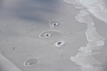 Специалисты NASA обнаружили необычные отверстия во льду Арктики