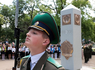 В Минске в честь 100-летия пограничной службы открыли памятный знак «Стражам границы всех поколений»