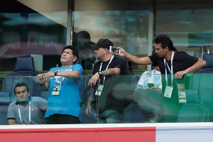 Марадона рассказал, что случилось с ним в перерыве матча между аргентинцами и нигерийцами
