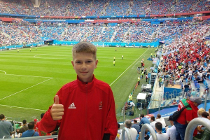 Семиклассник из Большой Берестовицы стал флагоносцем на чемпионате мира по футболу