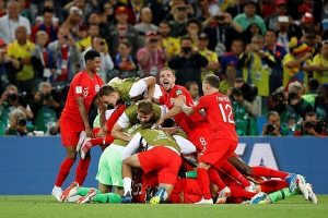 Сборная Англии переиграла колумбийцев в серии пенальти и стала последним четвертьфиналистом ЧМ