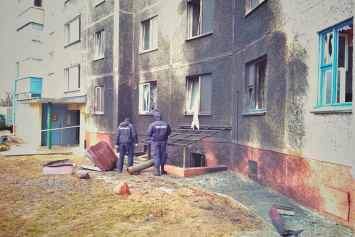 СК работает в Слуцке, где во время сварочных работ взорвался газовый баллон 