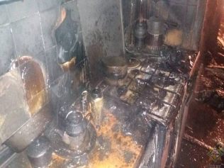 Пенсионер получил ожоги на пожаре в Бобруйске