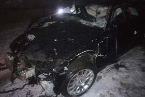 В Дубровенском районе BMW вылетел в кювет и опрокинулся: двое пострадавших